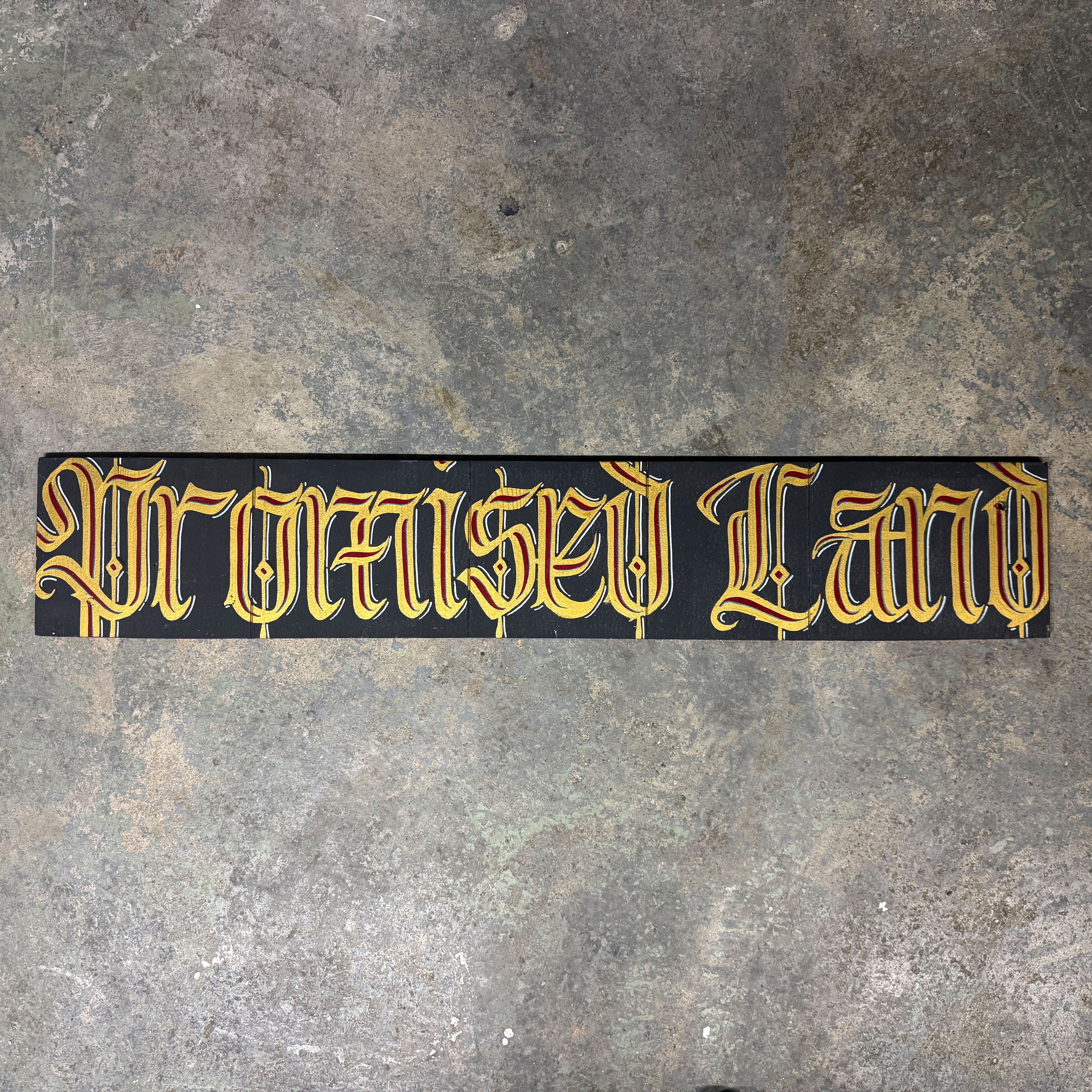 Handbemaltes Holzschild – „Promised Land“