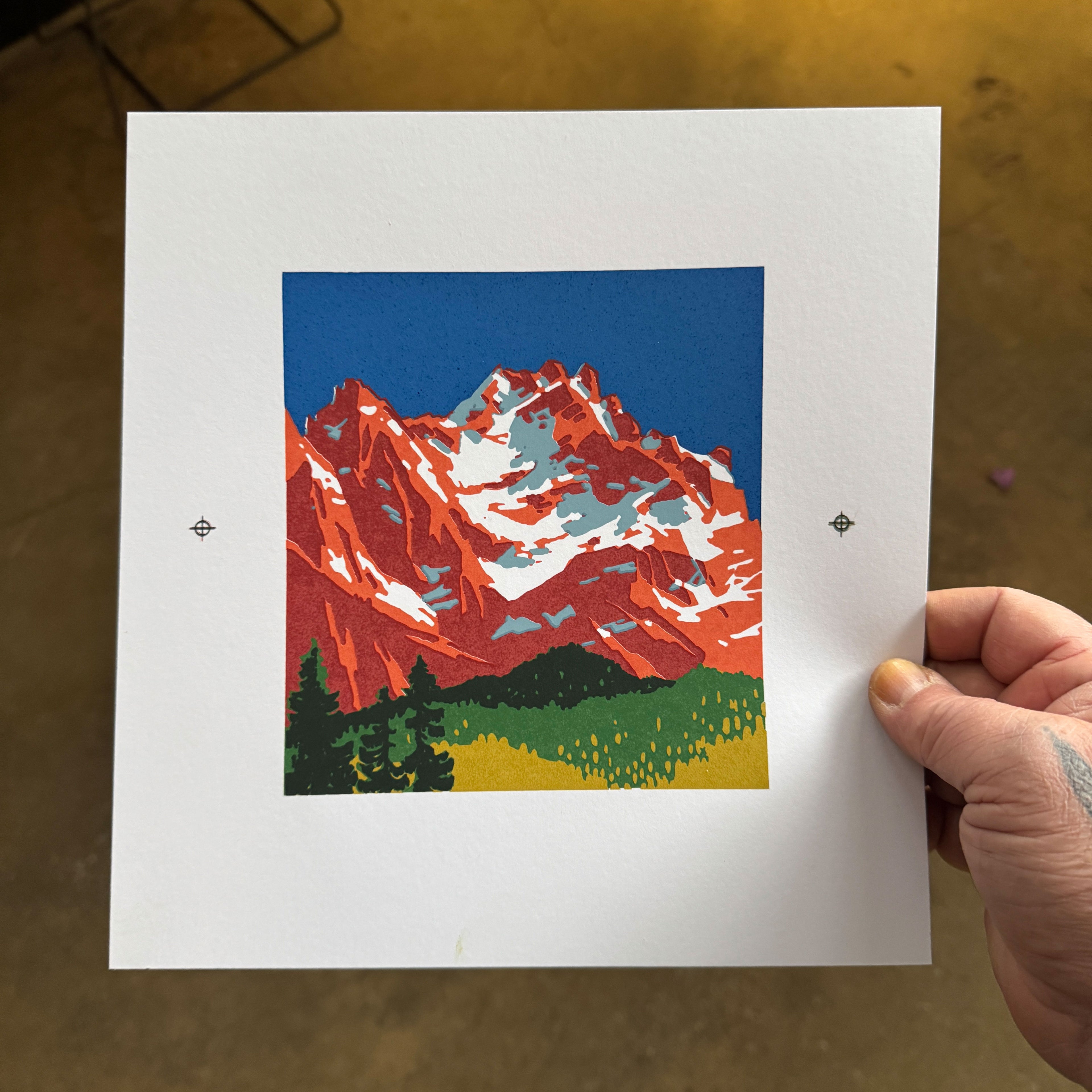 Siebdruck „Zugspitze“