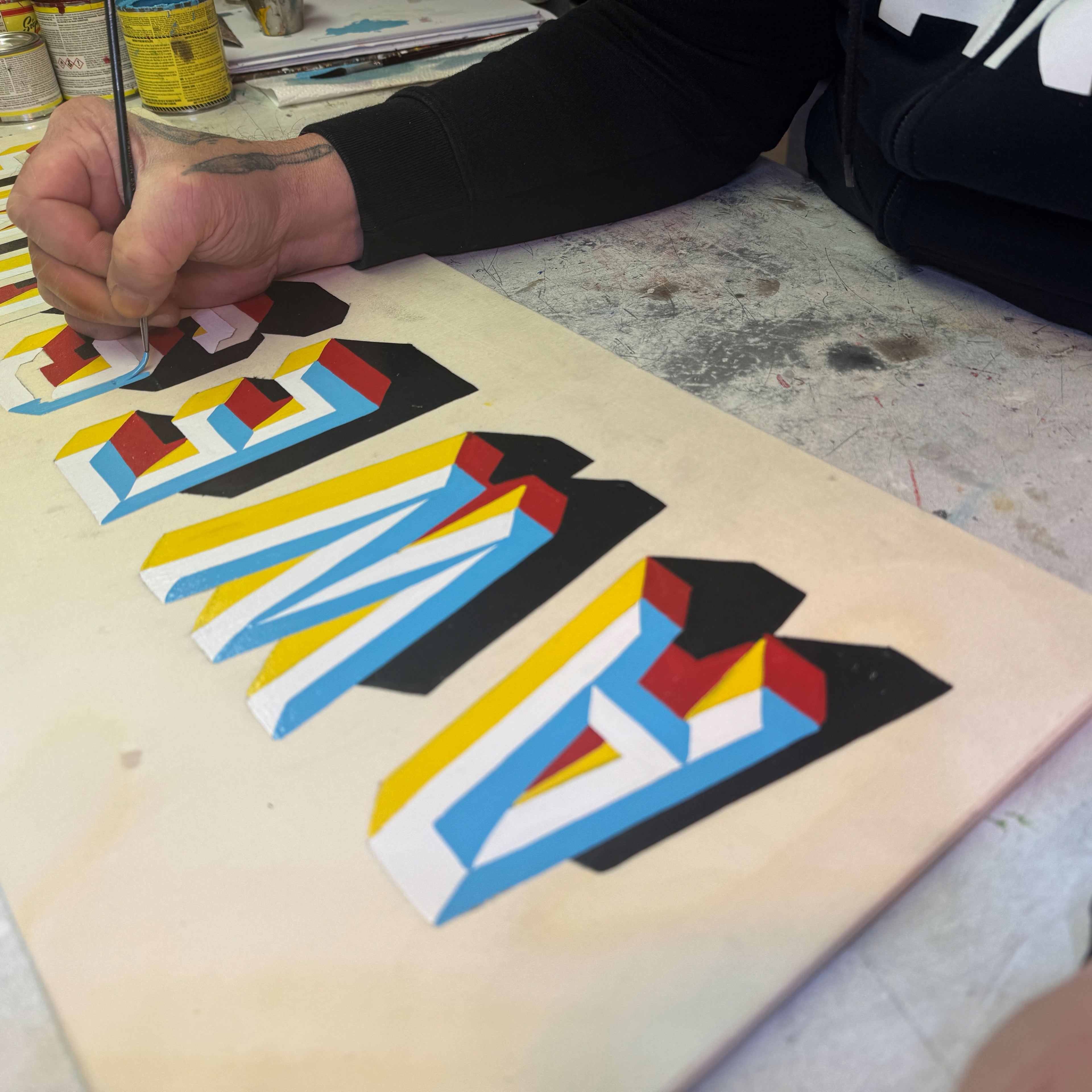 Handbemaltes Holzschild – „AWESOME“