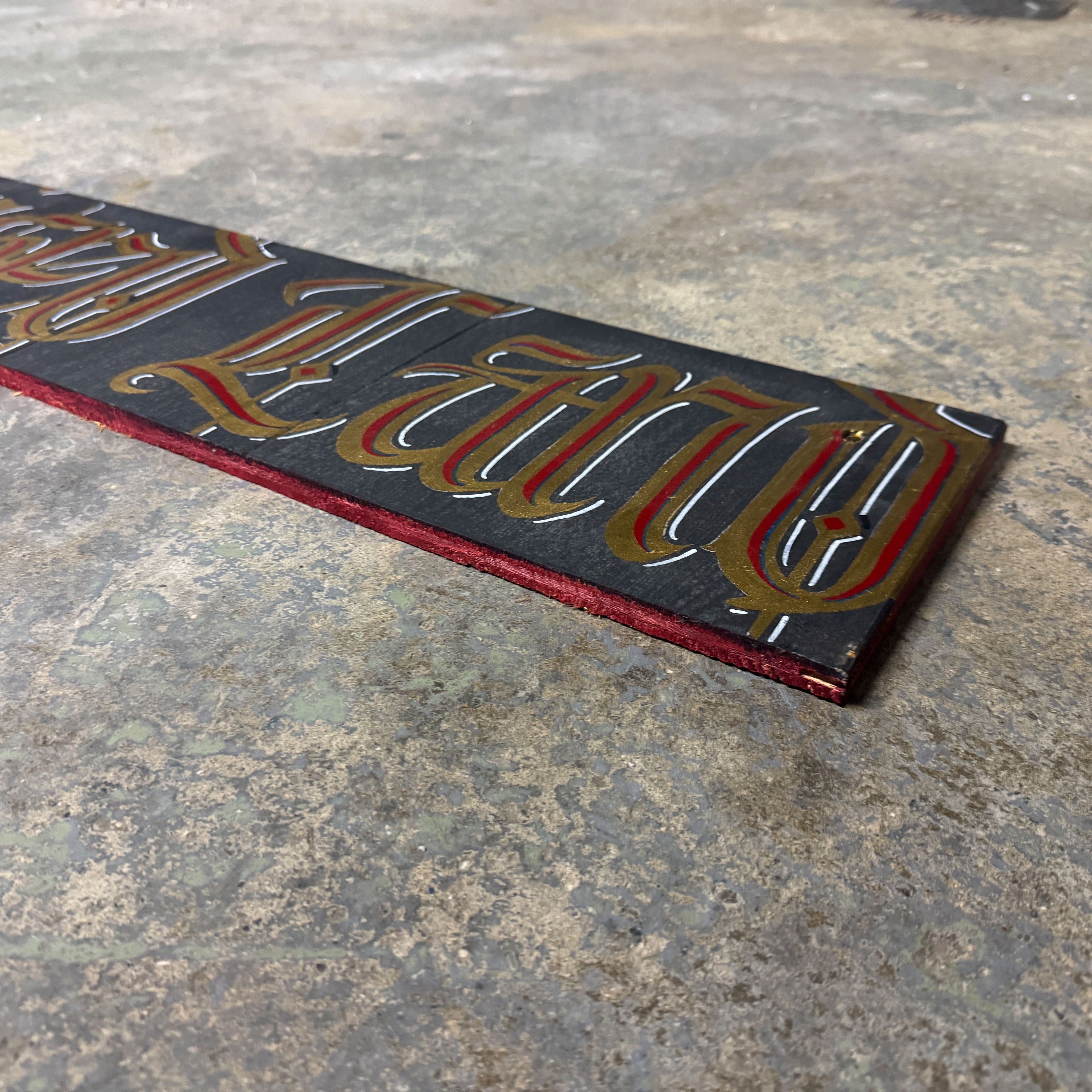 Handbemaltes Holzschild – „Promised Land“